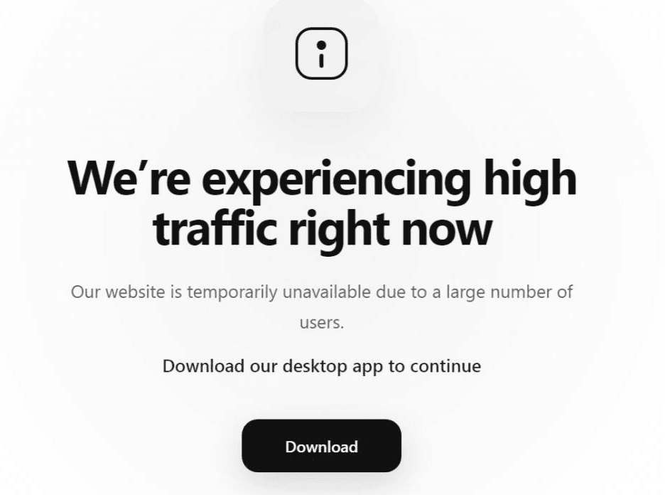 ChatGPT Fake Outage Screenshot