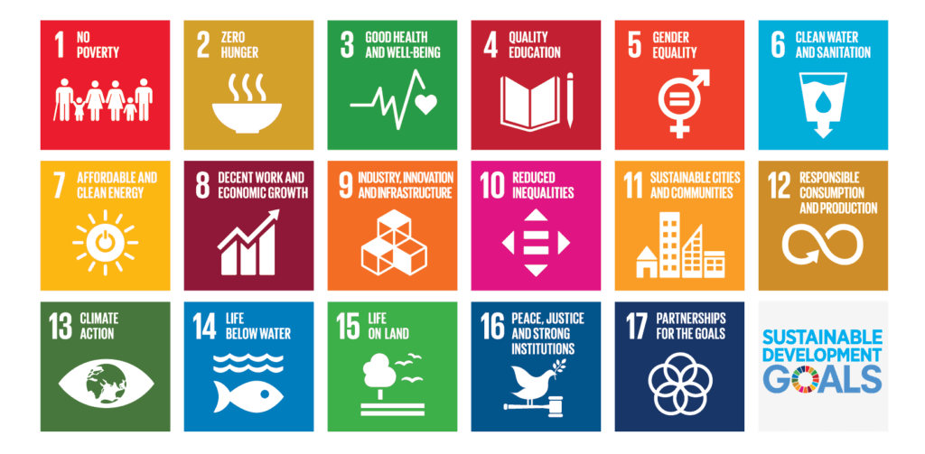 The SDG goals- featured on the ISO 42001 blog