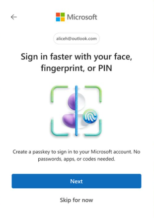 Microsoft Passkey