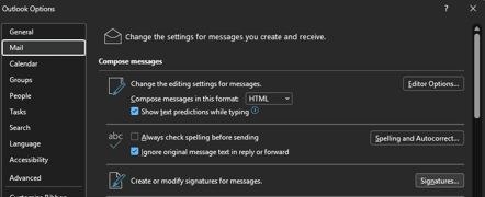 Set up signature step 1